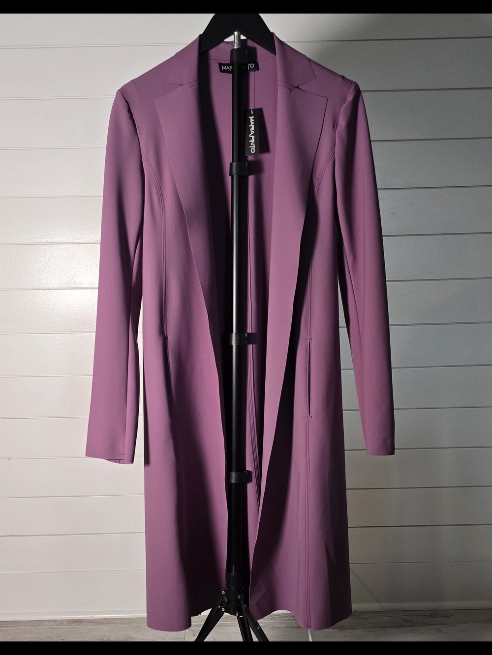 New Maria Pinto Reefer Coat In Plum M